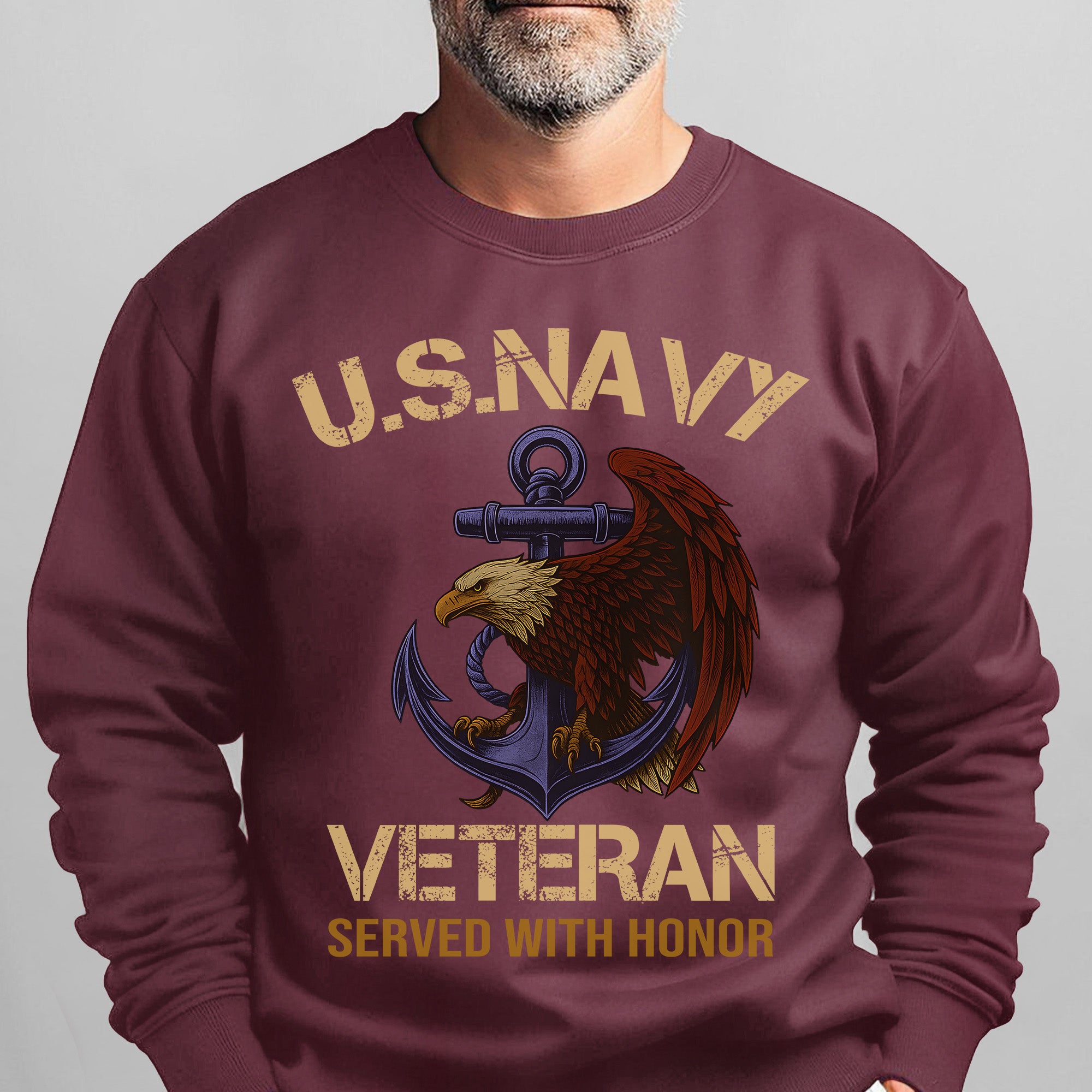 Served with Honor U.S. Navy Veteran Proud Legacy of Courage Commitment and Naval Service Sweatshirt