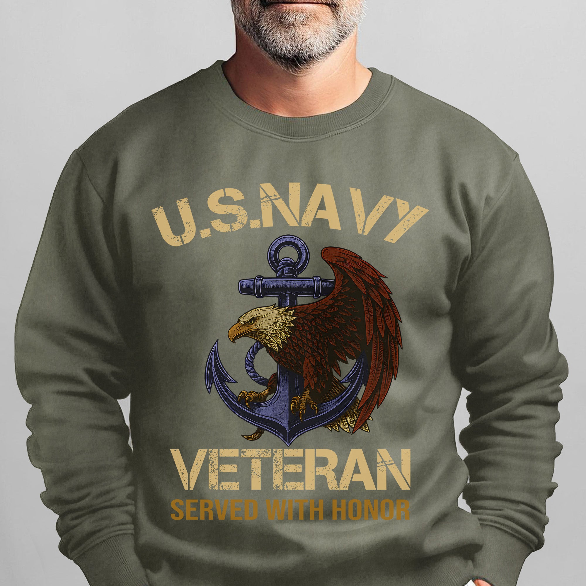 Served with Honor U.S. Navy Veteran Proud Legacy of Courage Commitment and Naval Service Sweatshirt