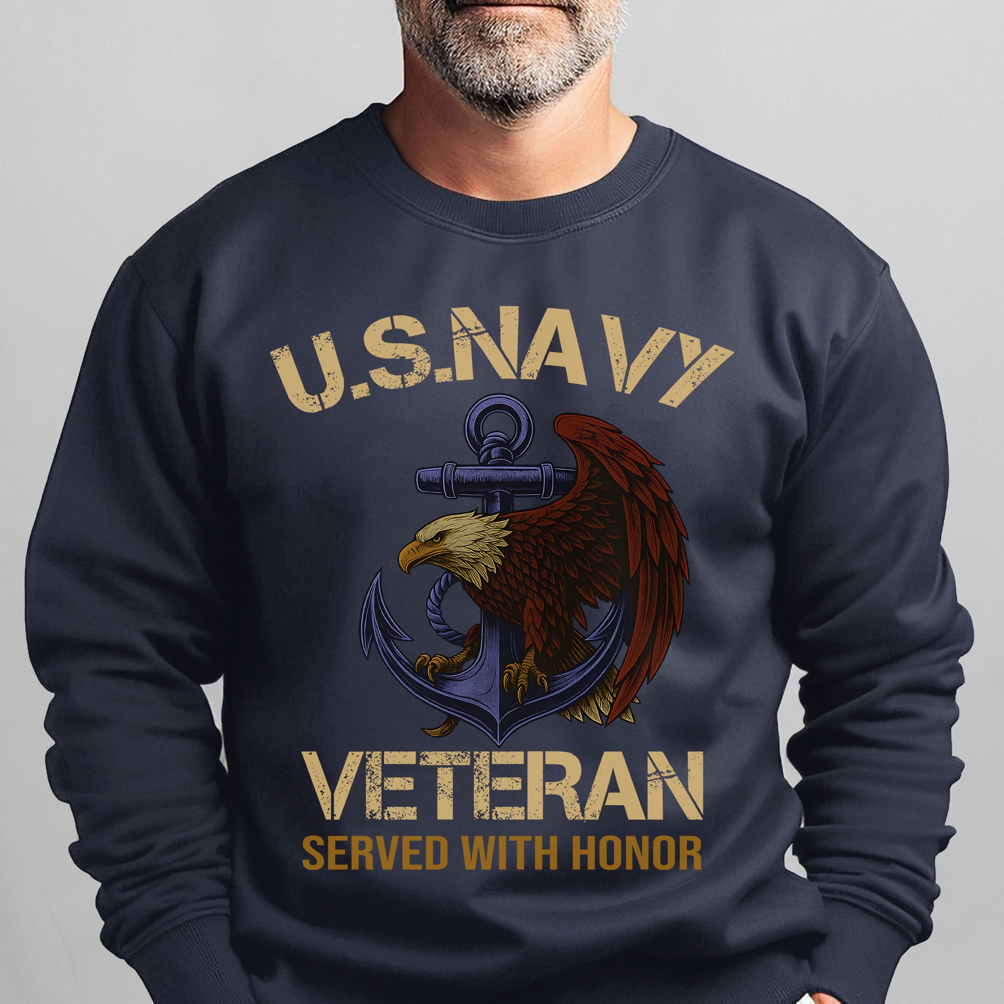 Served with Honor U.S. Navy Veteran Proud Legacy of Courage Commitment and Naval Service Sweatshirt