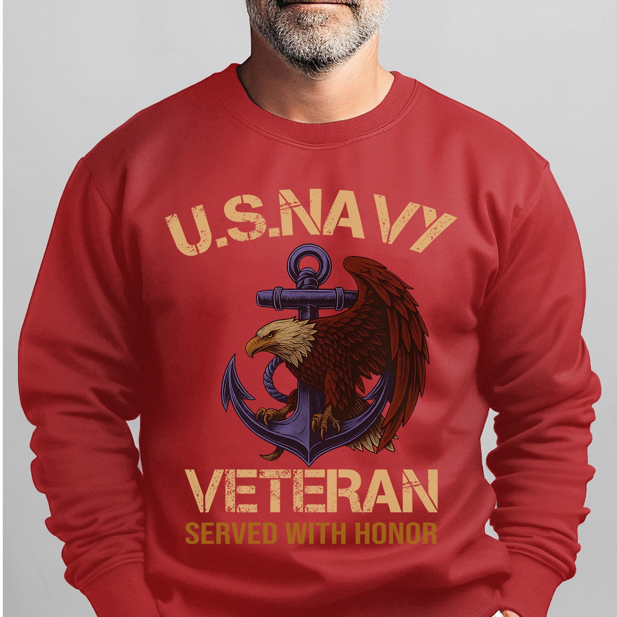 Served with Honor U.S. Navy Veteran Proud Legacy of Courage Commitment and Naval Service Sweatshirt