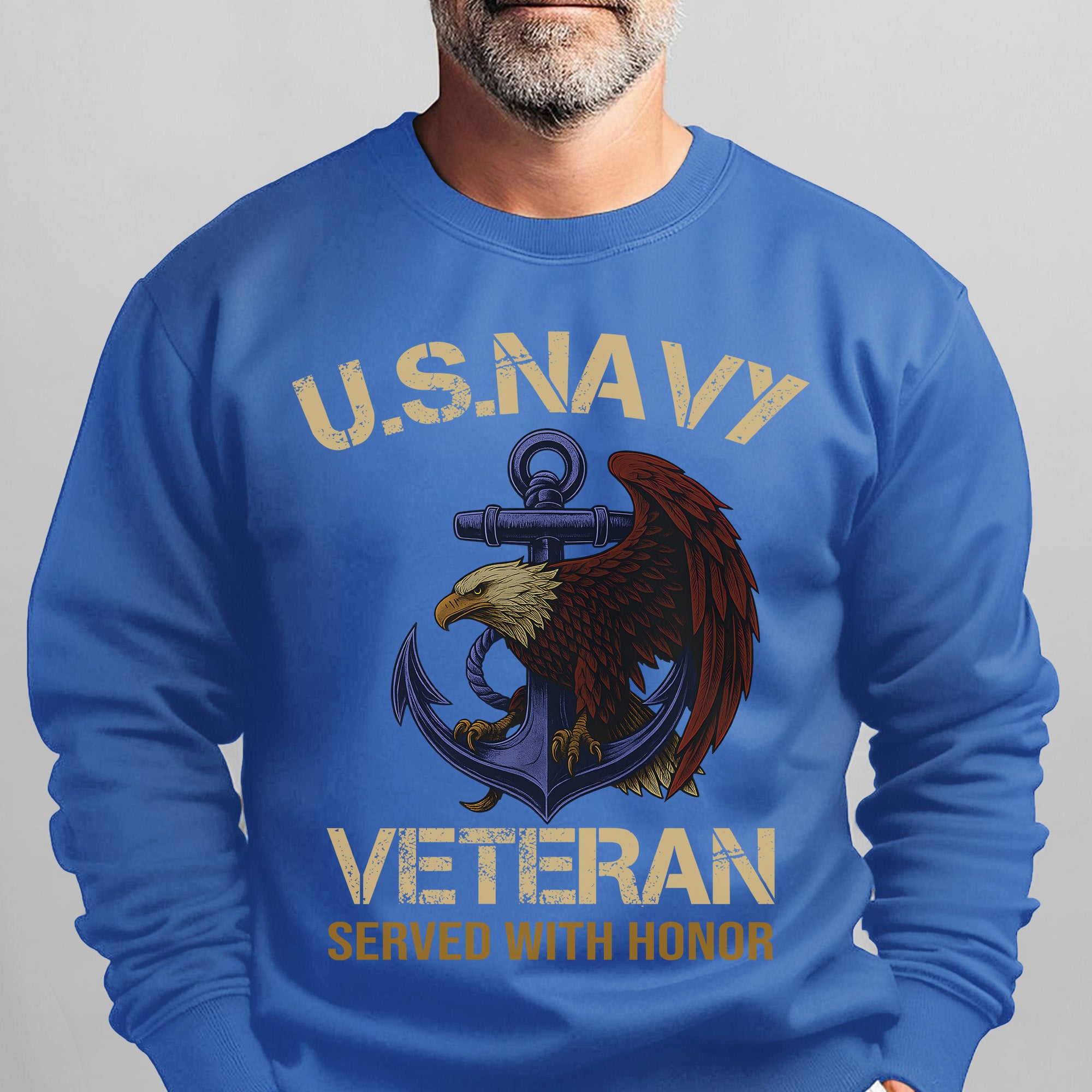 Served with Honor U.S. Navy Veteran Proud Legacy of Courage Commitment and Naval Service Sweatshirt