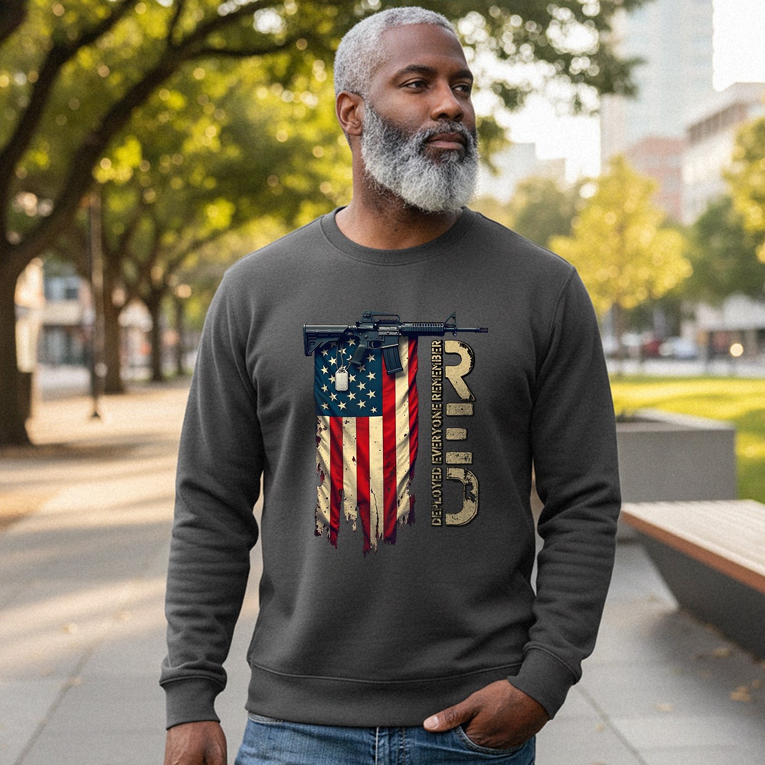 RED Remember Everyone Deployed Standing Sweatshirt