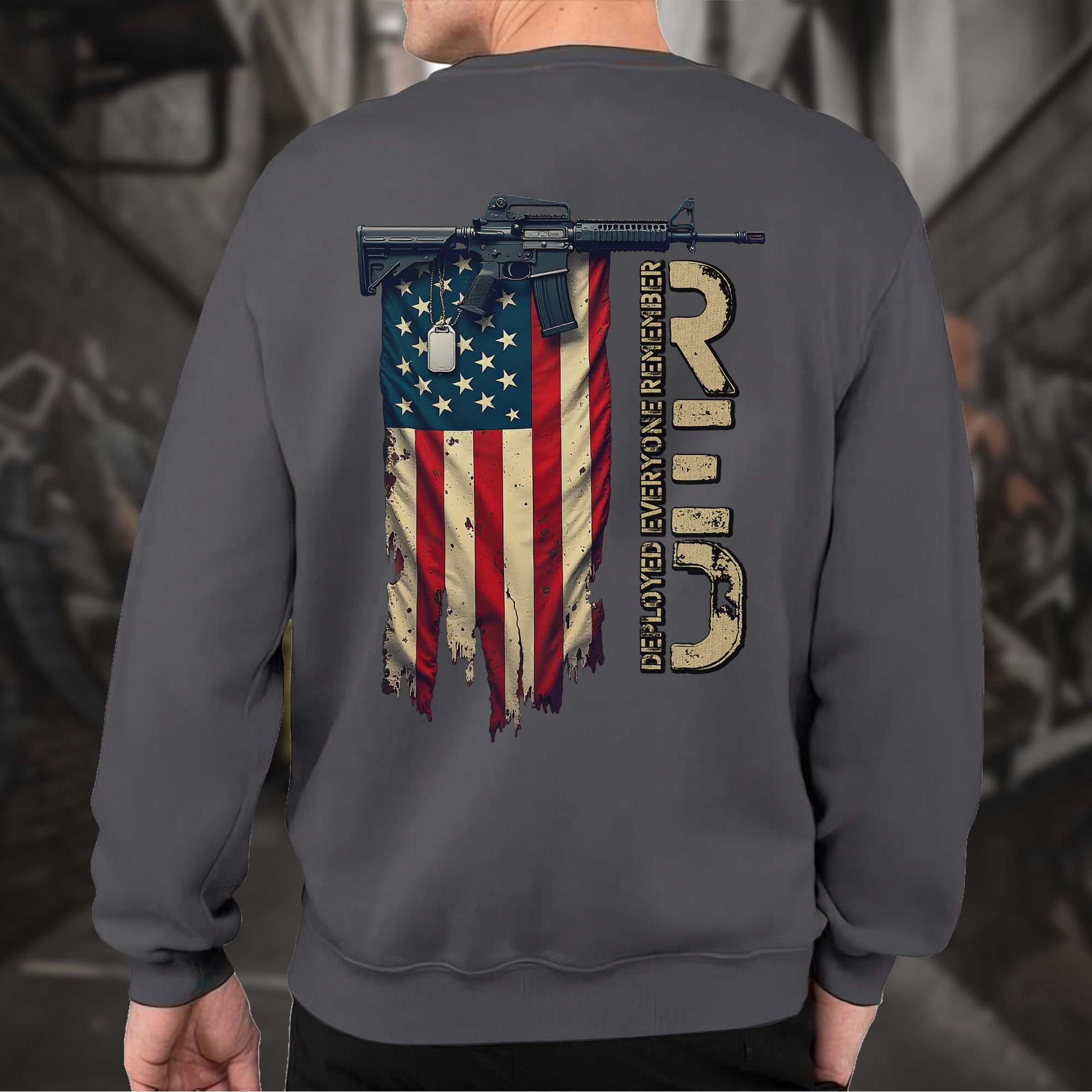 RED Remember Everyone Deployed Standing Sweatshirt