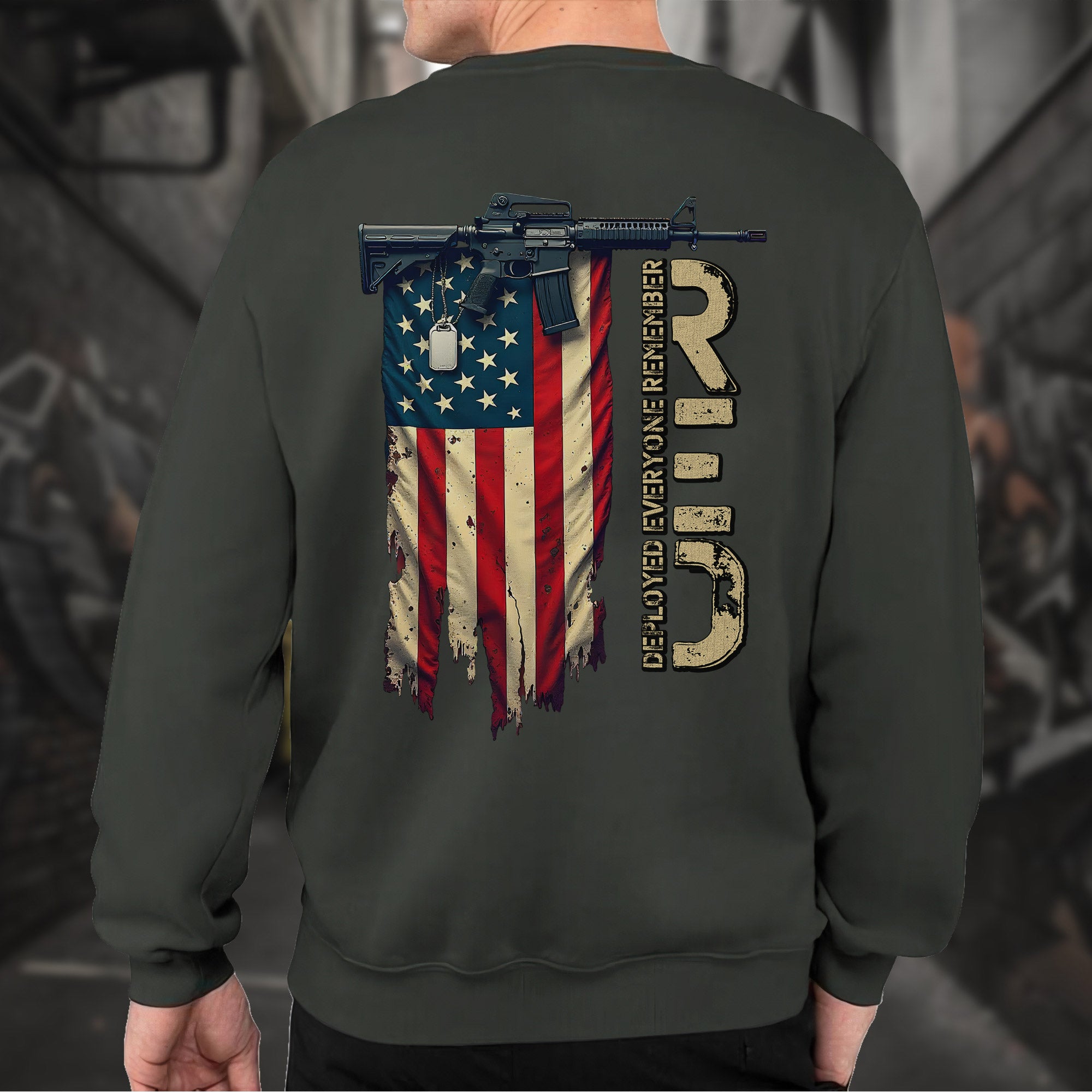 RED Remember Everyone Deployed Standing Sweatshirt