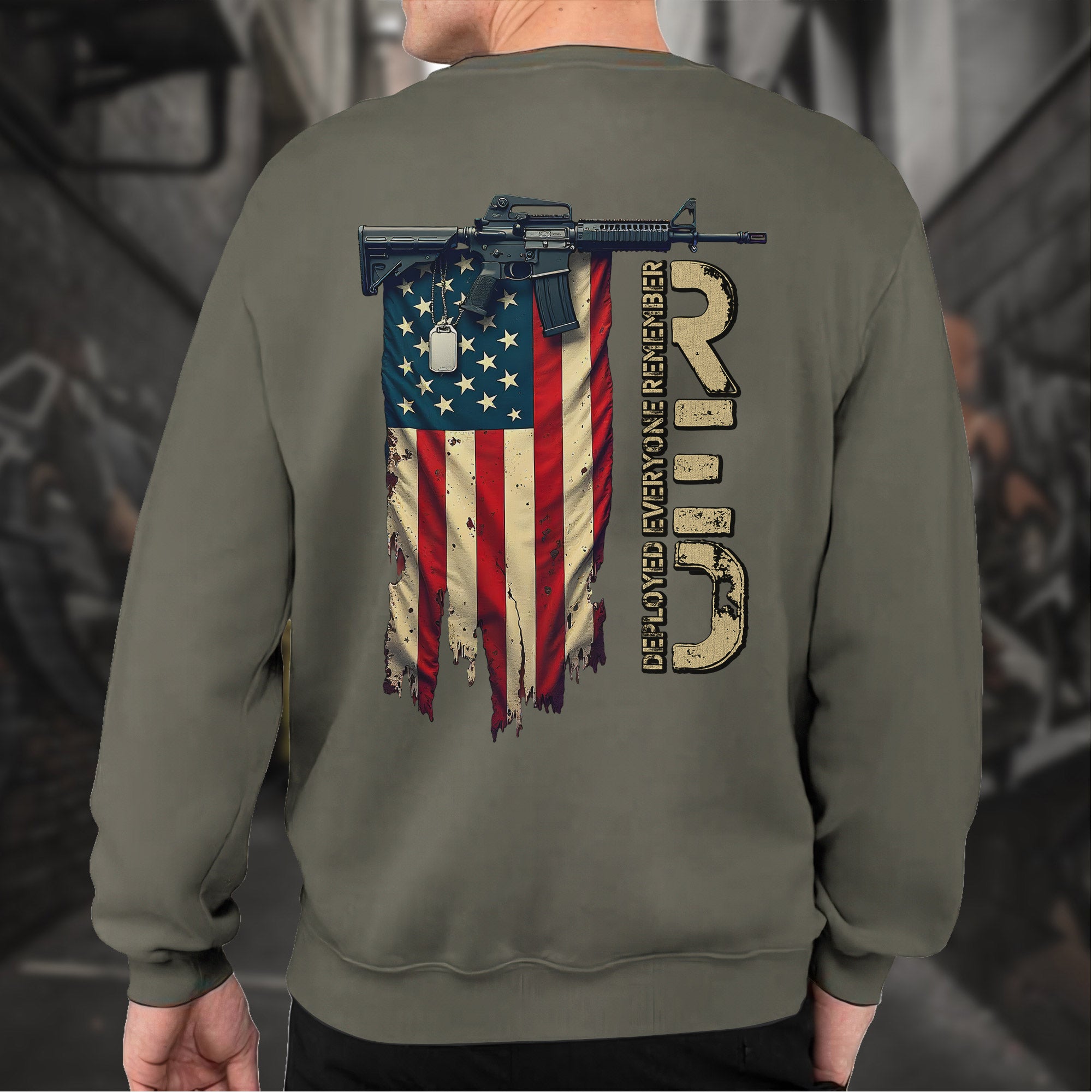 RED Remember Everyone Deployed Standing Sweatshirt