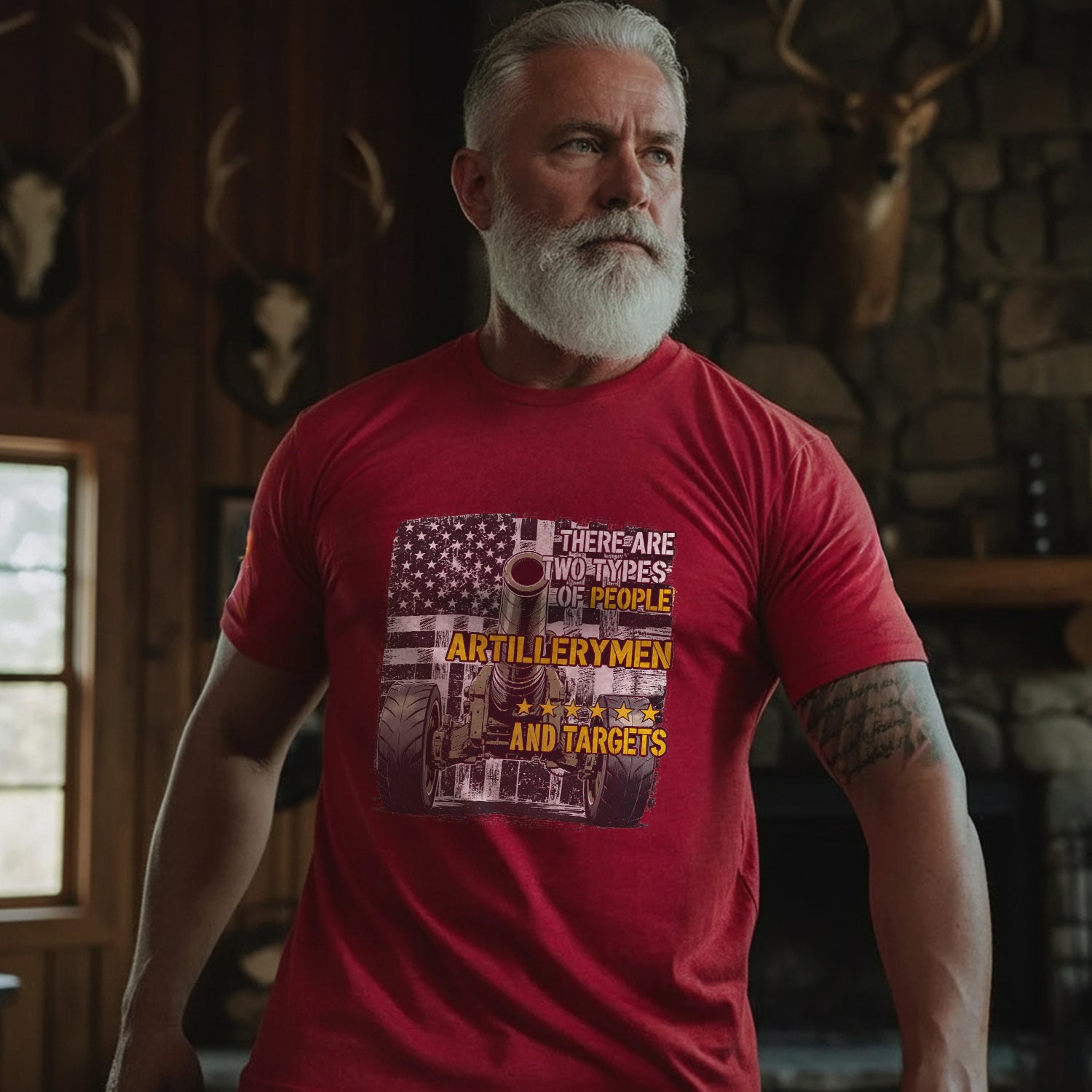 Artillerymen and Targets Proud Veteran T-Shirt Secondary image