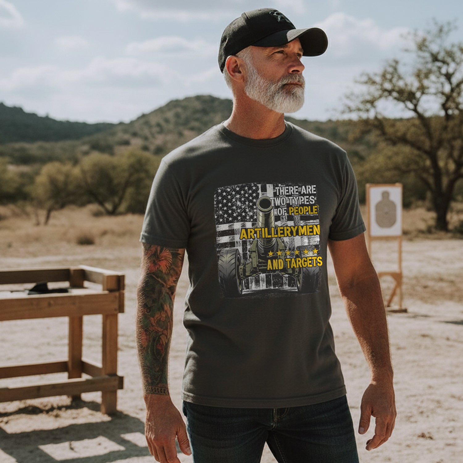 Artillerymen and Targets Proud Veteran T-Shirt