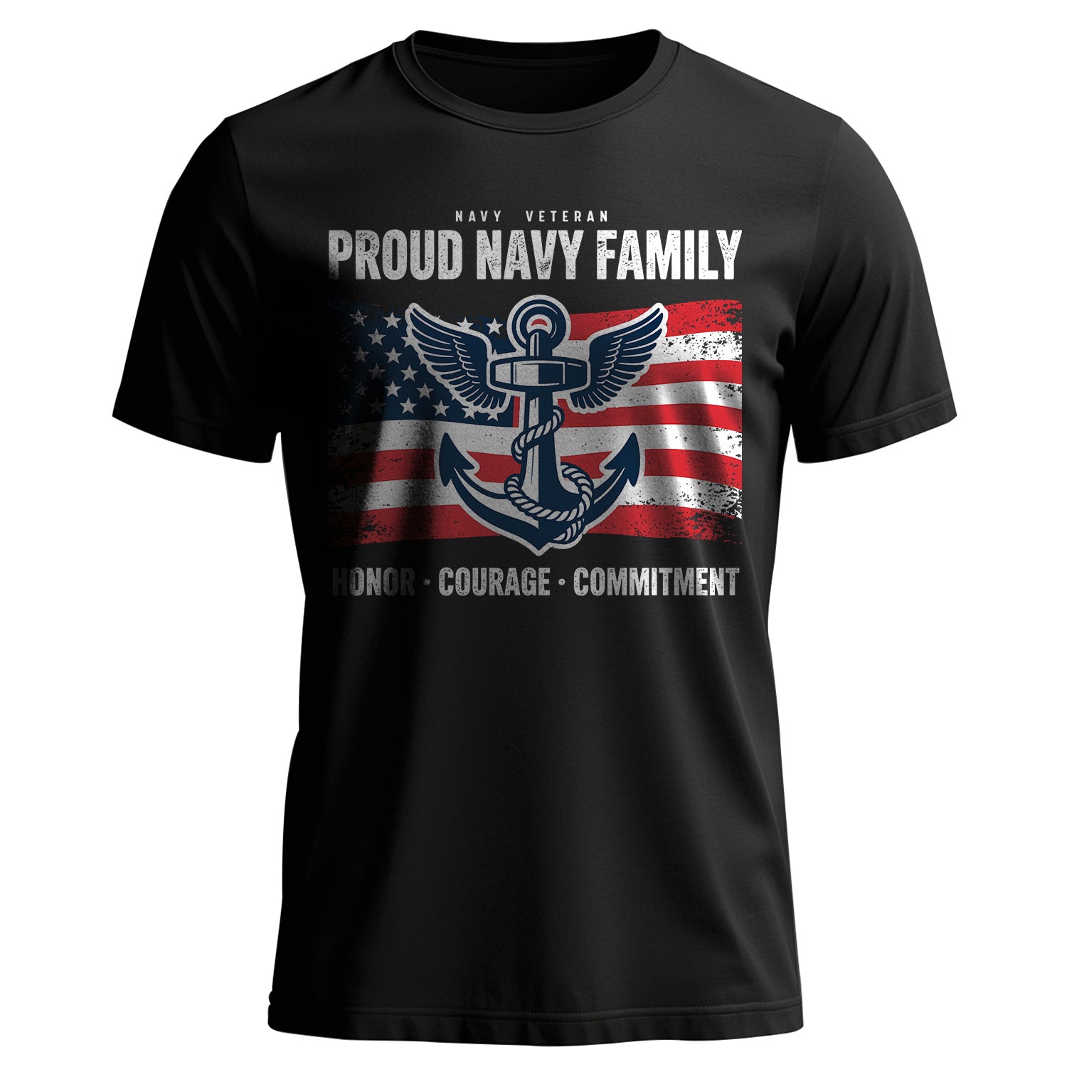 Navy Veteran Proud Family of Honor and T-Shirt