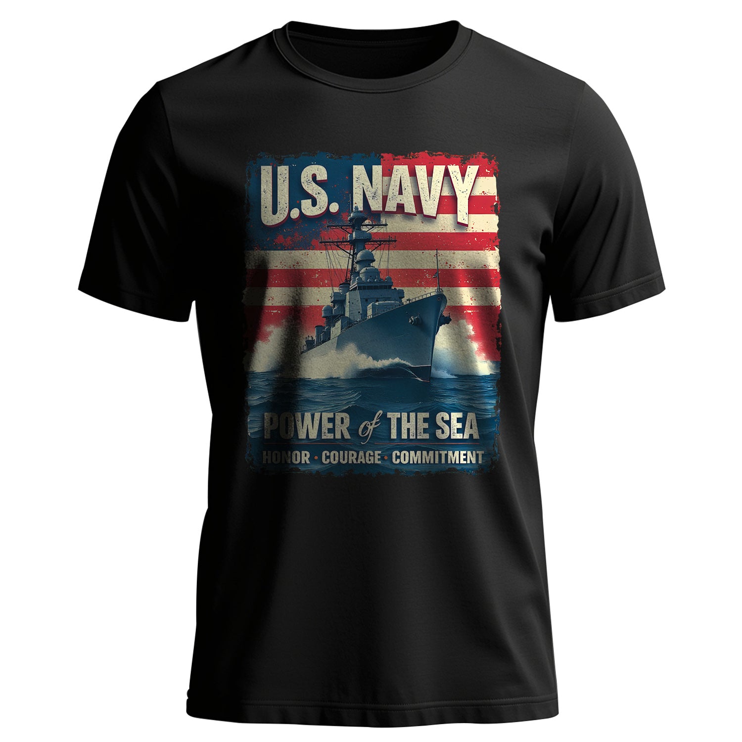 U.S. Navy Power of the Sea Driven by Honor T-Shirt