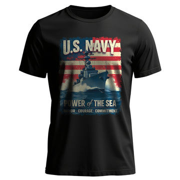 U.S. Navy Power of the Sea Driven by Honor T-Shirt