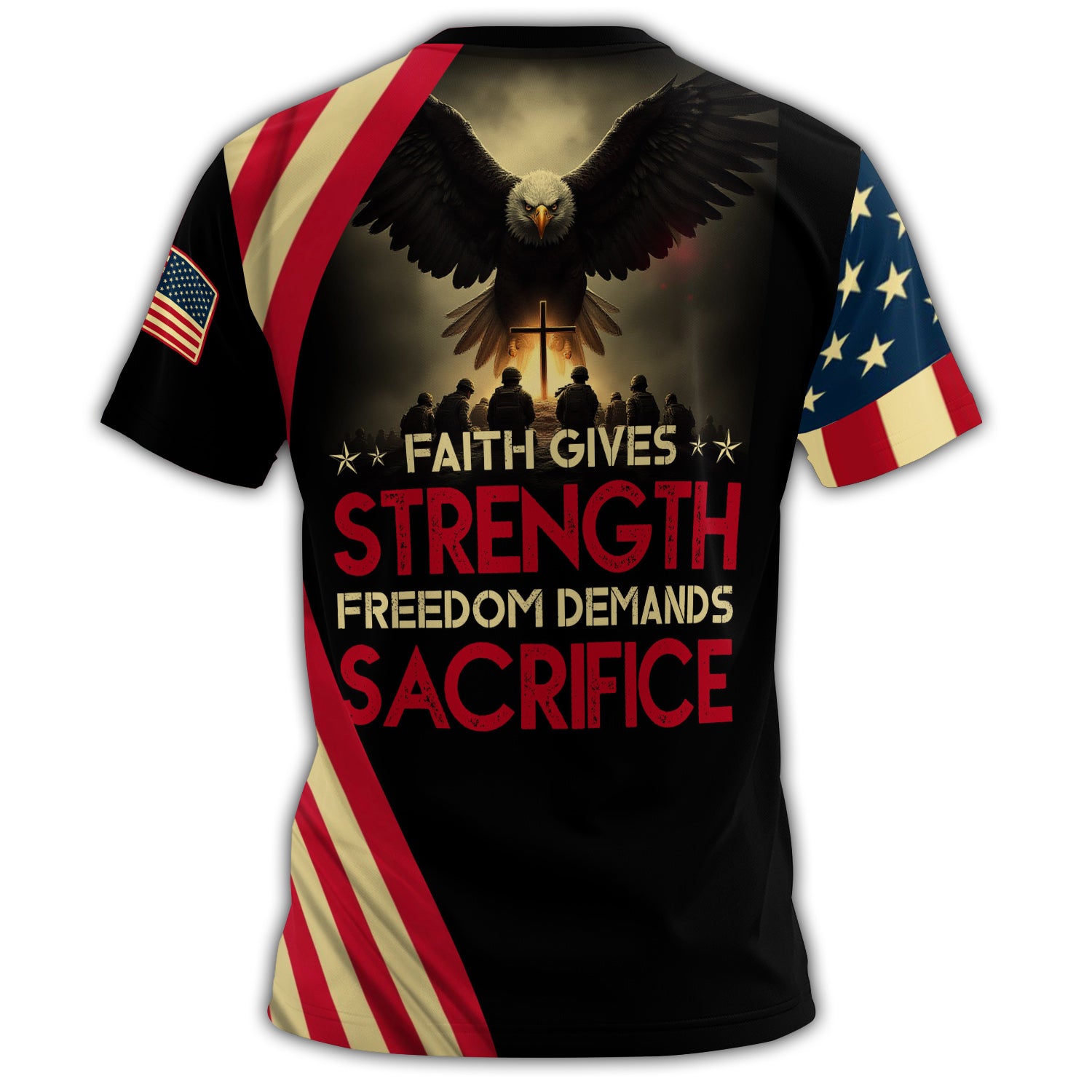 Faith Gives Strength All-over Print T-Shirt