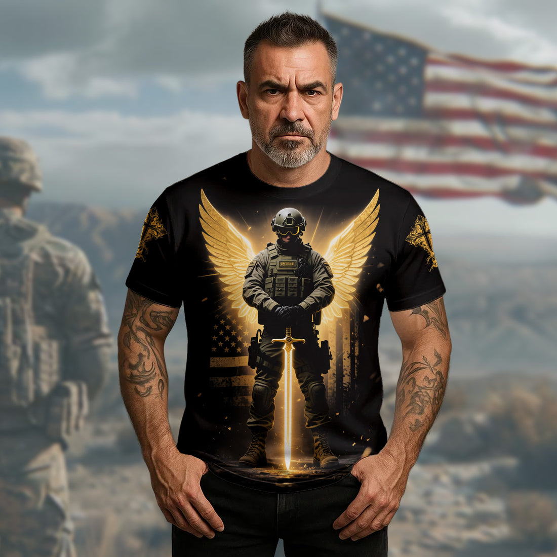 The Devil Saw Me with My Head Down and Thought He’d Won Until I Said Amen Faith Over Fear All-over Print T-Shirt