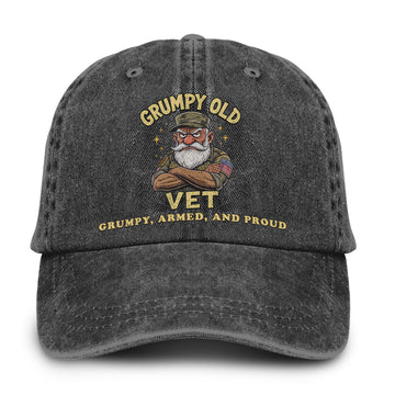 Grumpy Old Vet Proud Veteran Baseball Cap