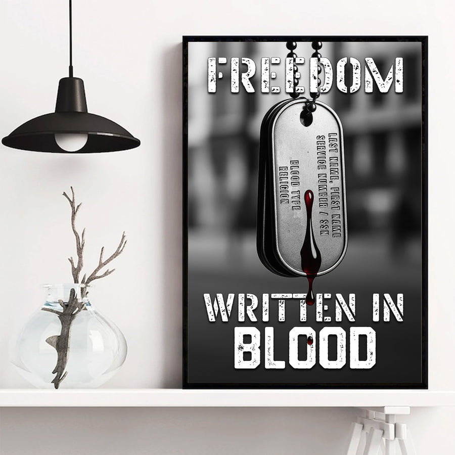 Veteran Pride Personalized Poster