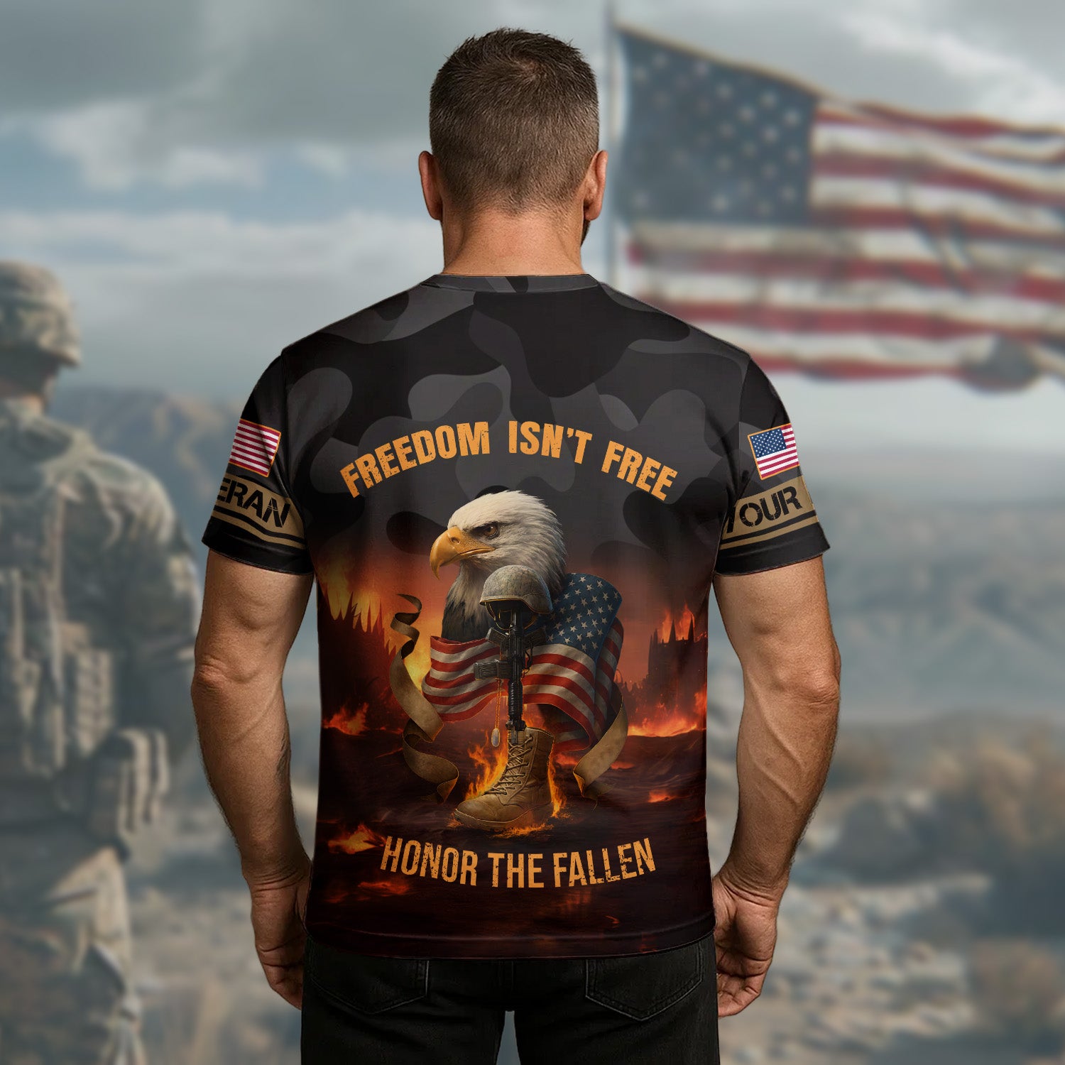 Freedom Isn’t Free Honor the Fallen Remembering the Brave Who Paid for Our Liberty with Courage All-over Print T-Shirt
