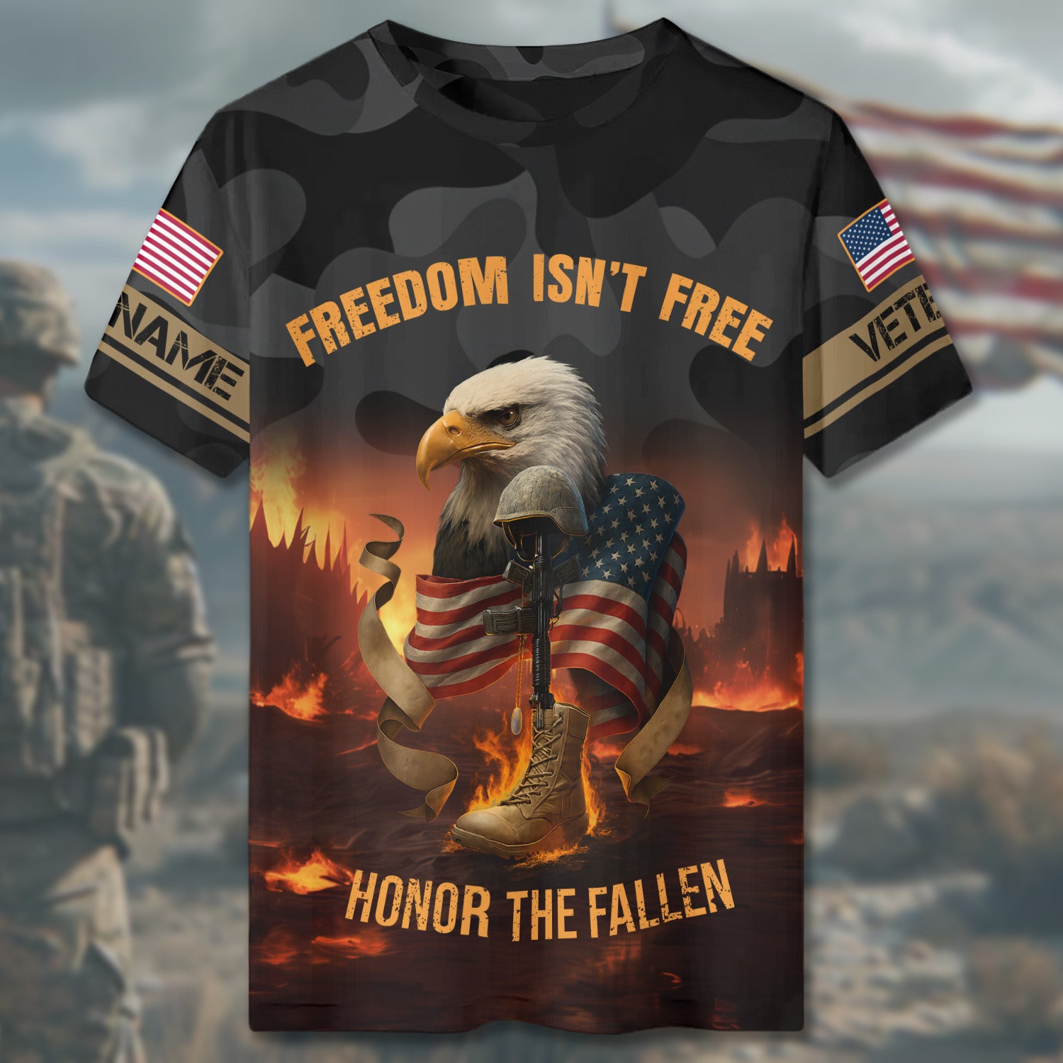 Freedom Isn’t Free Honor the Fallen Remembering the Brave Who Paid for Our Liberty with Courage All-over Print T-Shirt