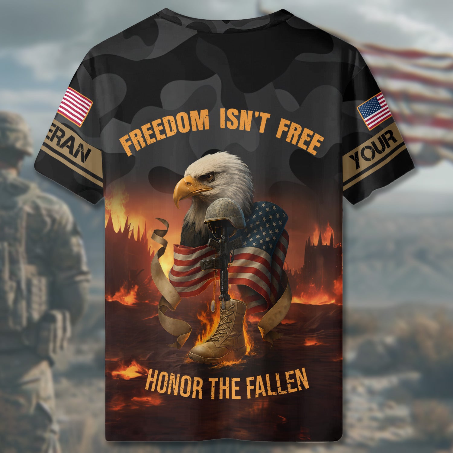 Freedom Isn’t Free Honor the Fallen Remembering the Brave Who Paid for Our Liberty with Courage All-over Print T-Shirt