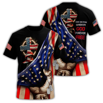 One Nation Under God All-over Print T-Shirt