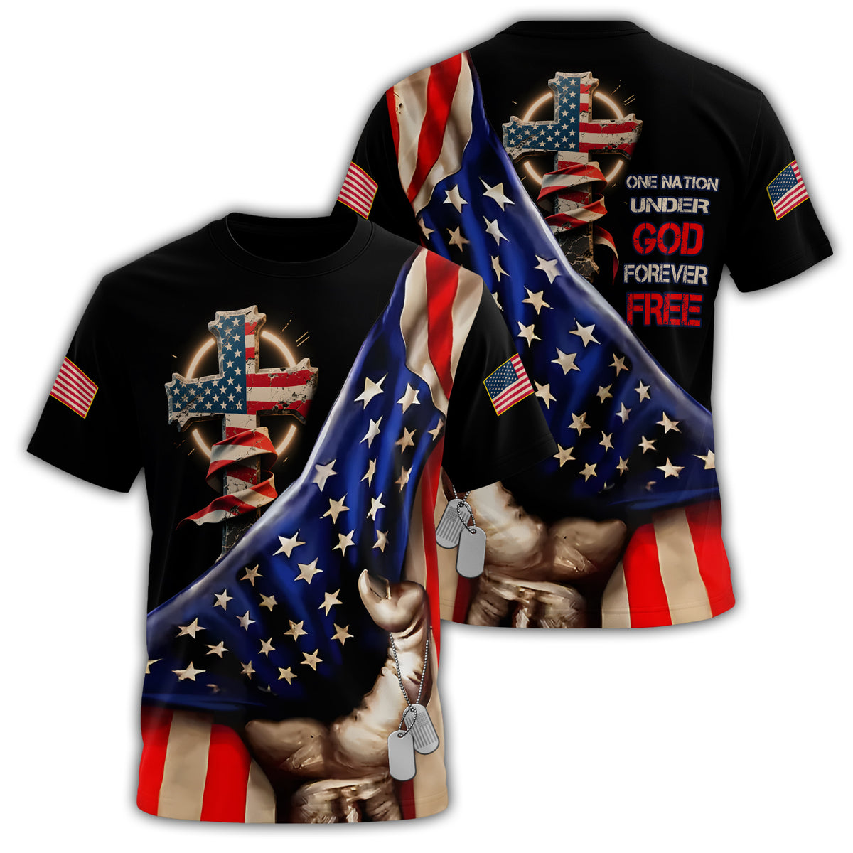 One Nation Under God All-over Print T-Shirt