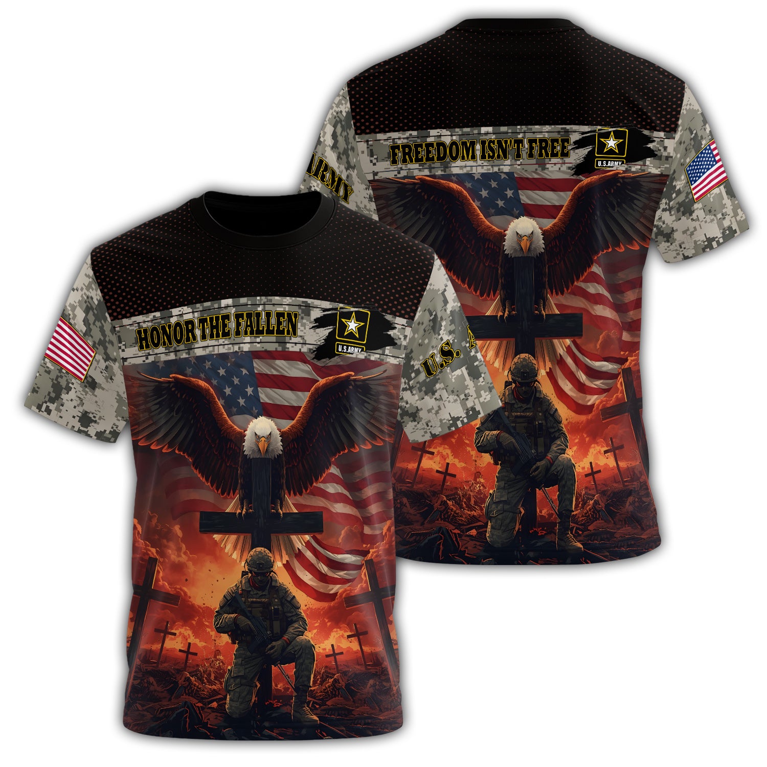 Honor the Fallen Under God All-over Print T-Shirt