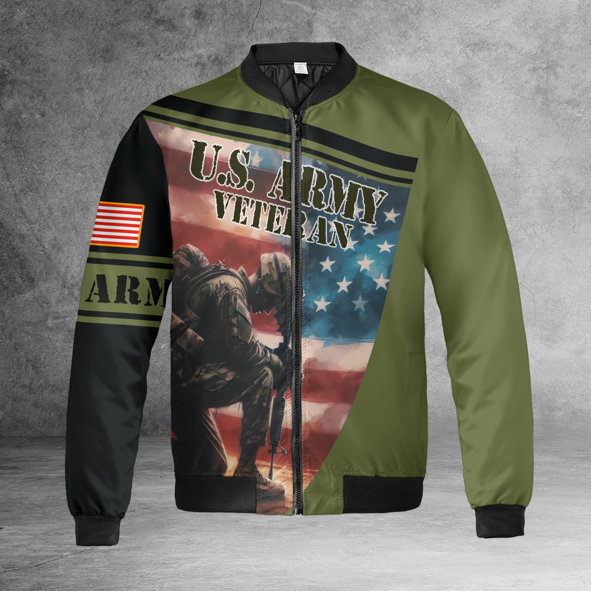 U.S. Army Freedom Isn't Free All-over Print Bomber Jacket