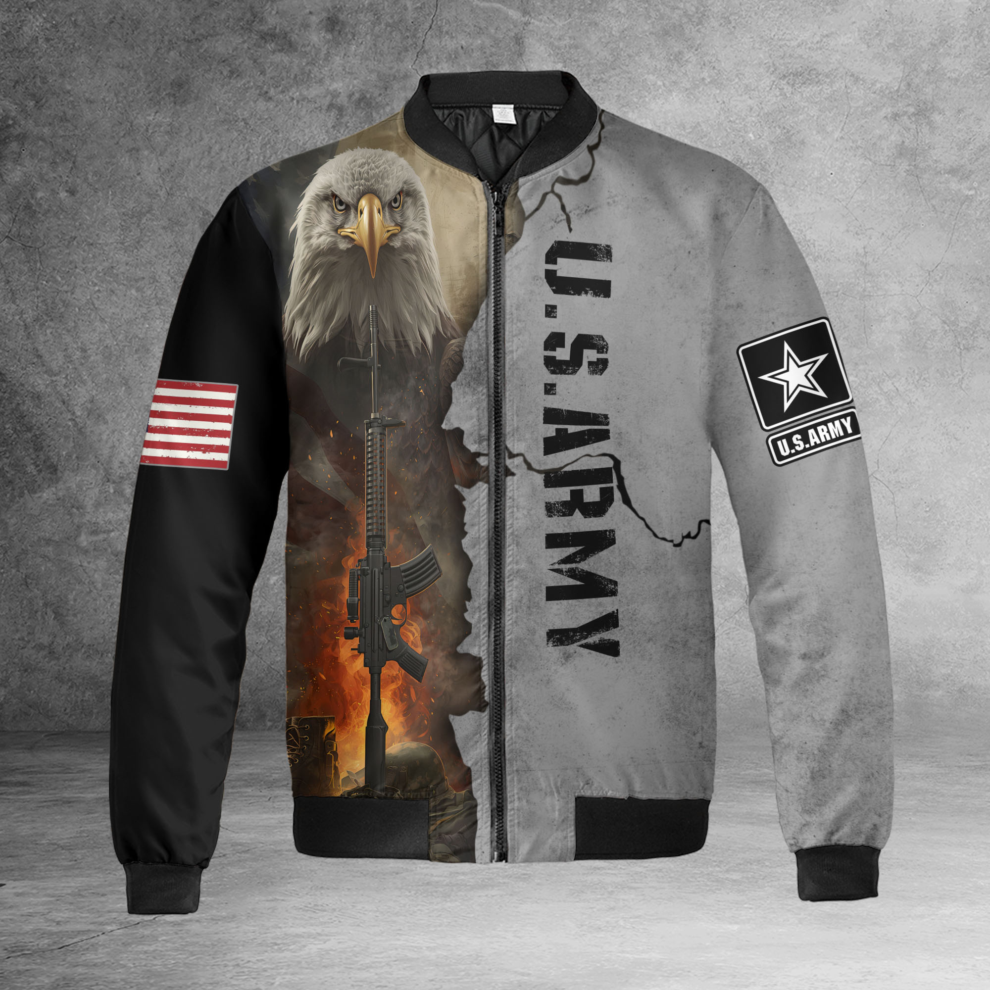 U.S. Army Proud Defender All-over Print Bomber Jacket