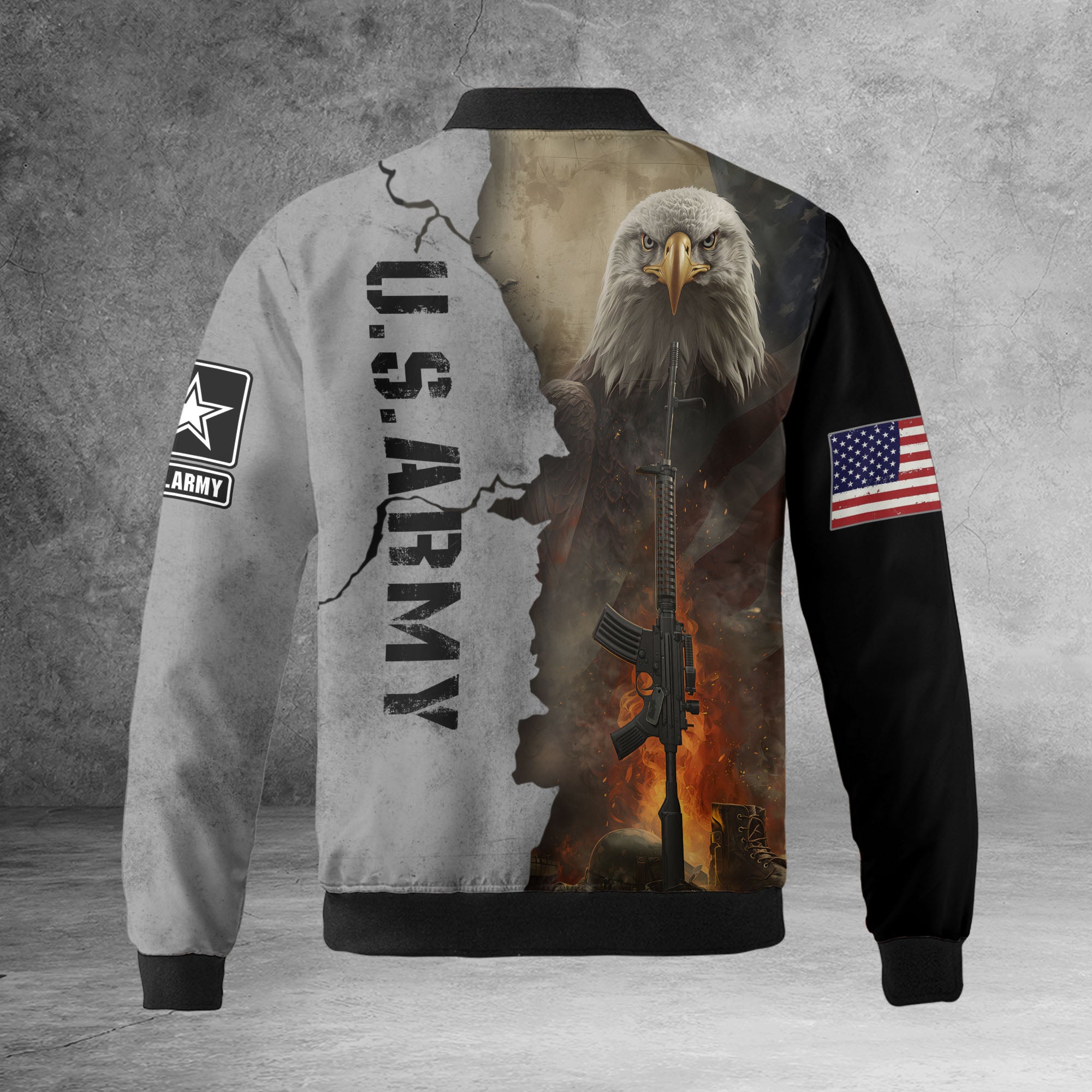 U.S. Army Proud Defender All-over Print Bomber Jacket