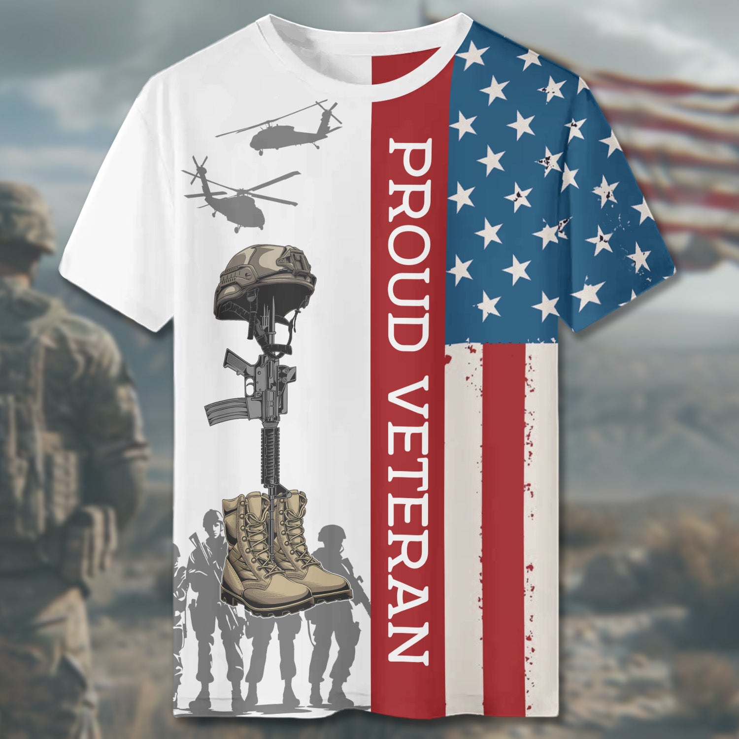 Proud Veteran Freedom Isn’t Free Honoring the Brave Who Paid the Price for Liberty and Country All-over Print T-Shirt
