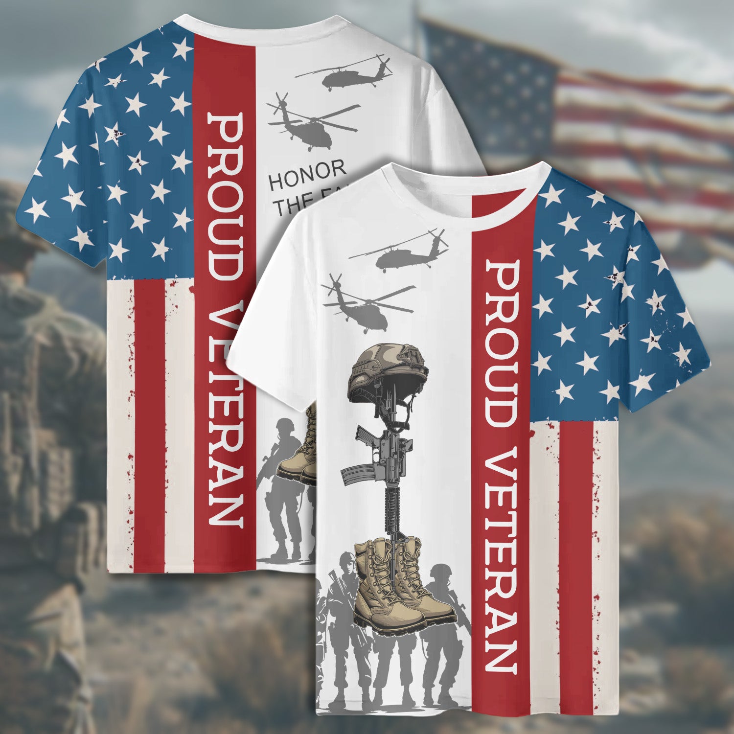 Proud Veteran Freedom Isn’t Free Honoring the Brave Who Paid the Price for Liberty and Country All-over Print T-Shirt