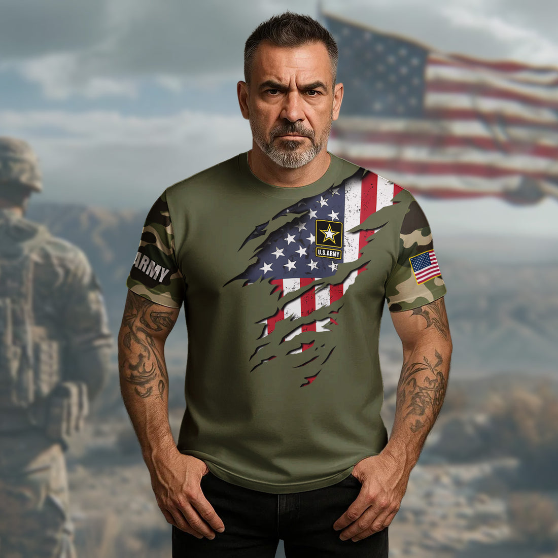 Warriors of Freedom Guardians of Honor Proud Veterans Who Serve with Courage and Integrity All-over Print T-Shirt