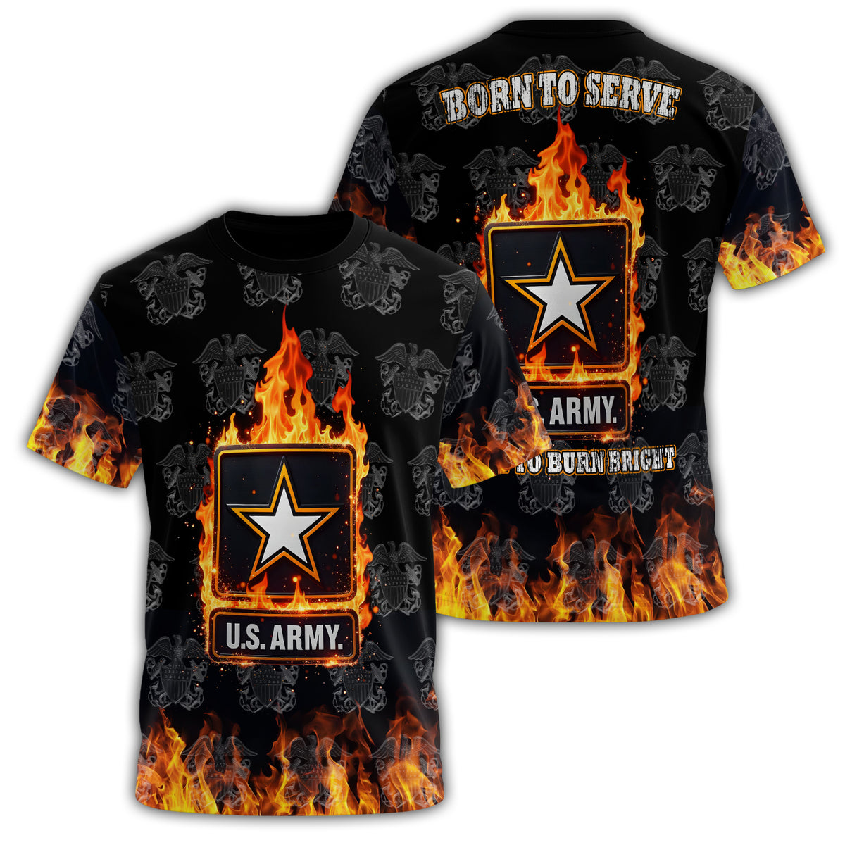 Born to Serve Ready to Burn All-over Print T-Shirt Main image
