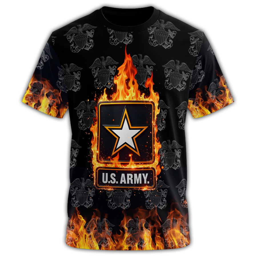 Born to Serve Ready to Burn All-over Print T-Shirt