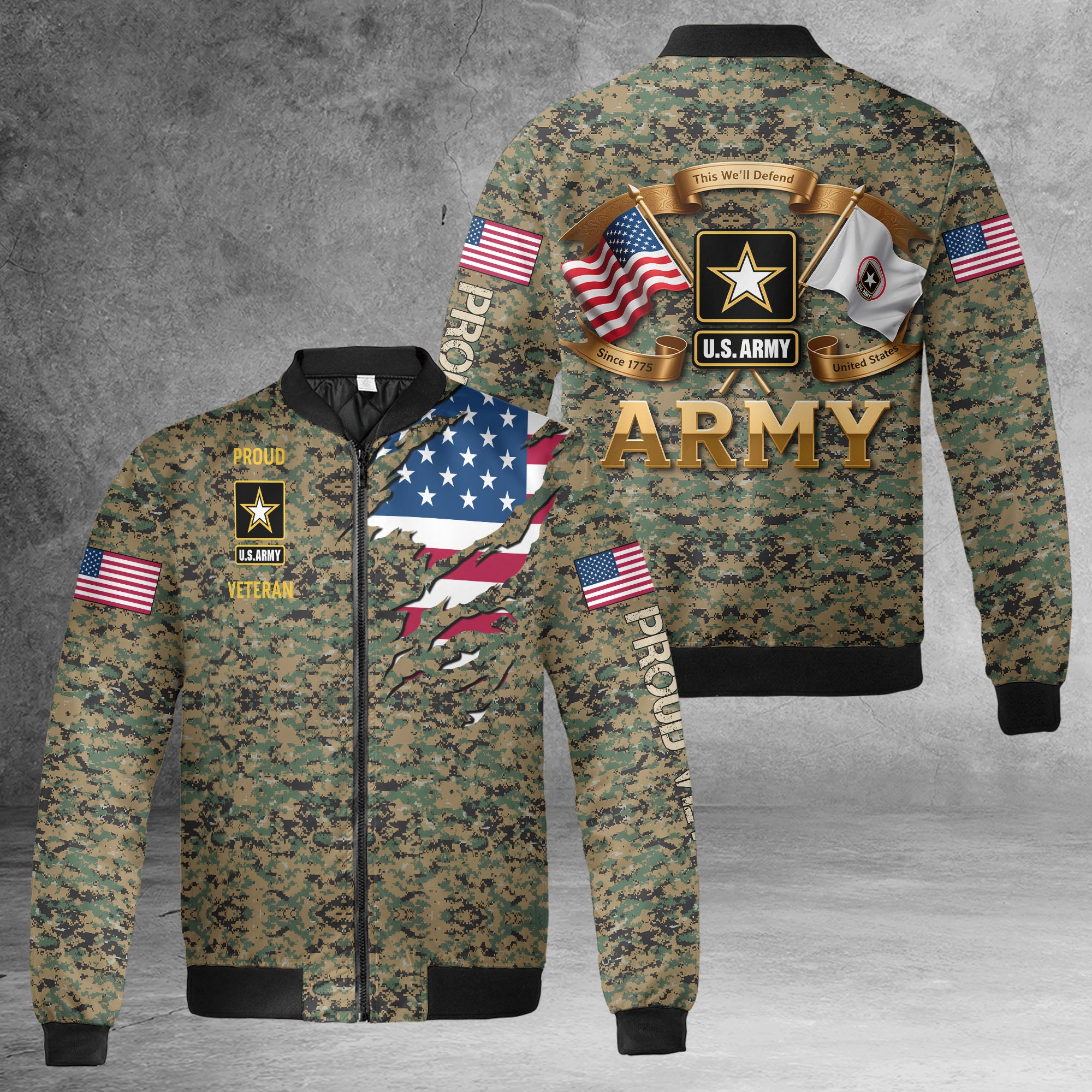 This We’ll Defend U.S. Army Since 1775 United States Army Legacy of Honor Duty and Strength All-over Print T-Shirt