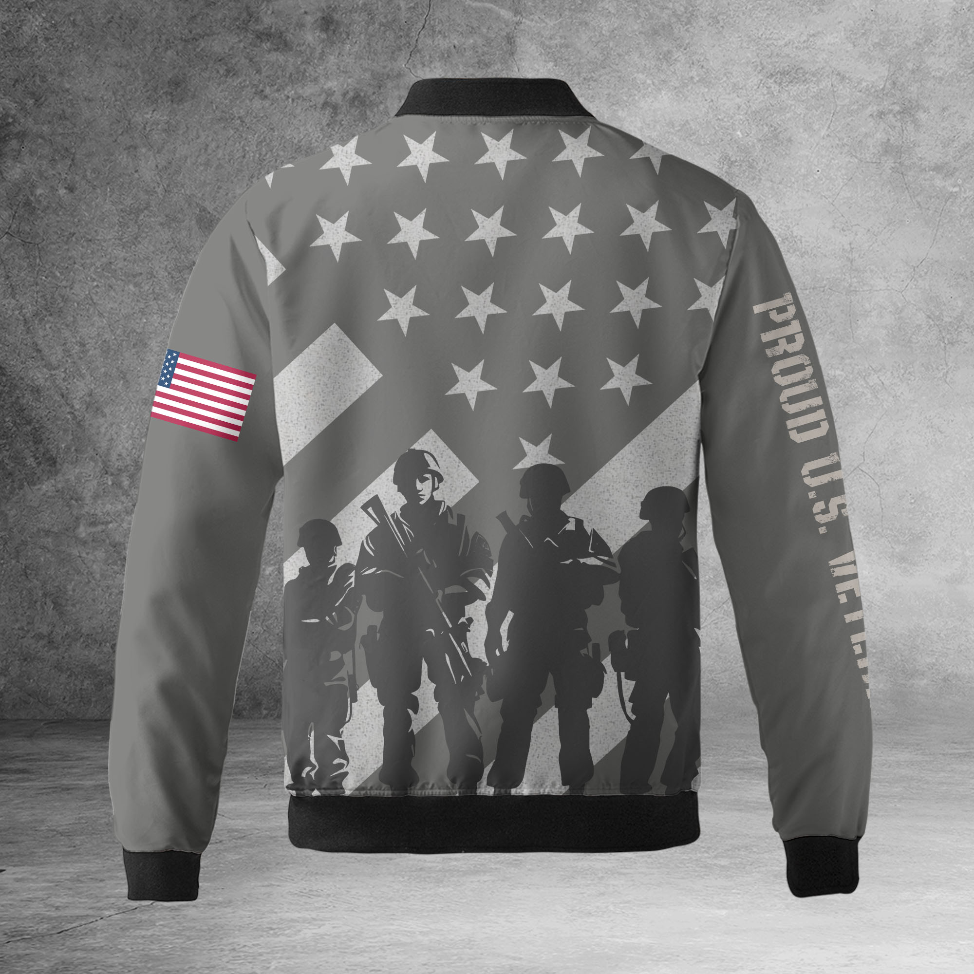 Proud U.S. Veteran Honoring Service Sacrifice and the Unbreakable Spirit of American Heroes All-over Print Bomber Jacket