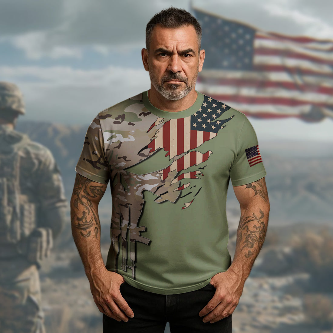 Just the Tip I Promise Veteran Humor Bold Attitude with a Military Twist and No Apologies All-over Print T-Shirt