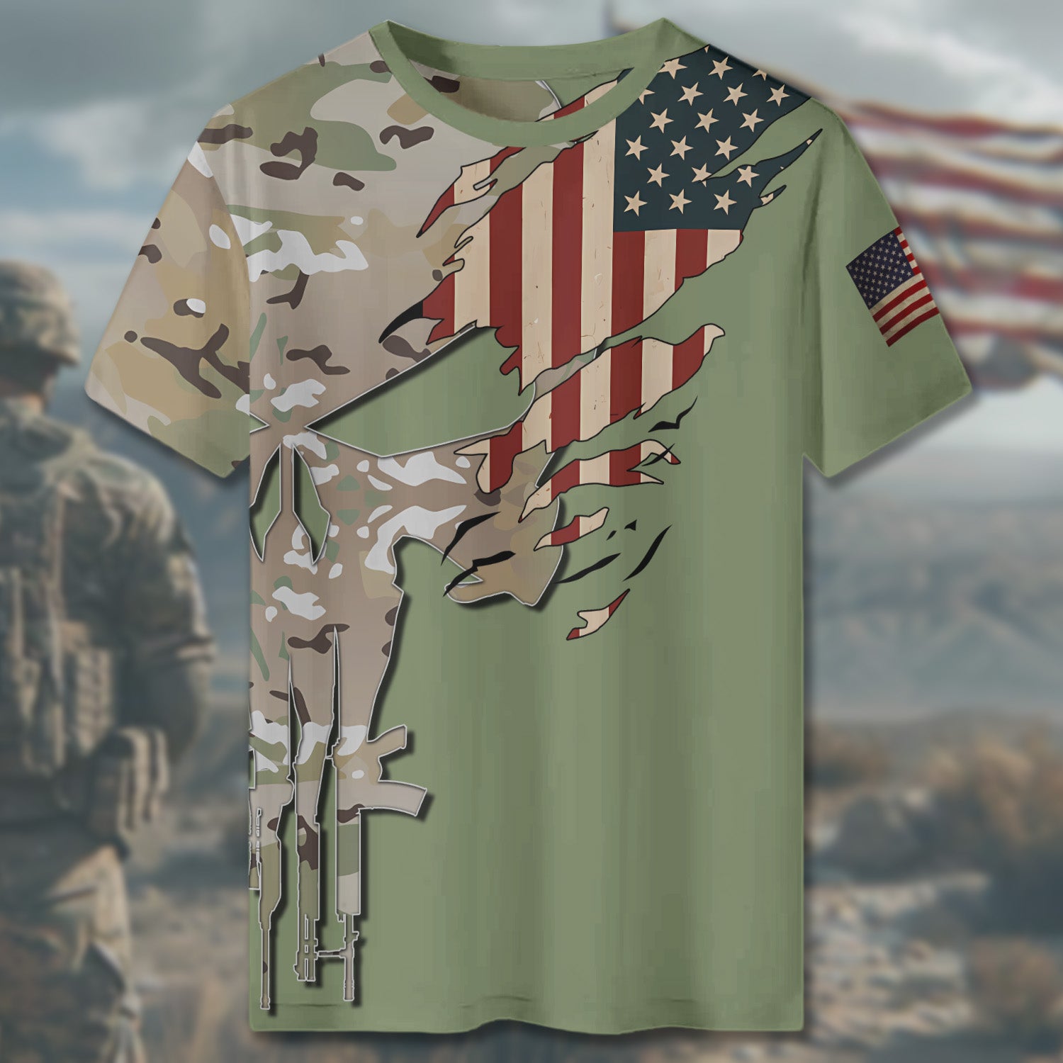 Just the Tip I Promise Veteran Humor Bold Attitude with a Military Twist and No Apologies All-over Print T-Shirt