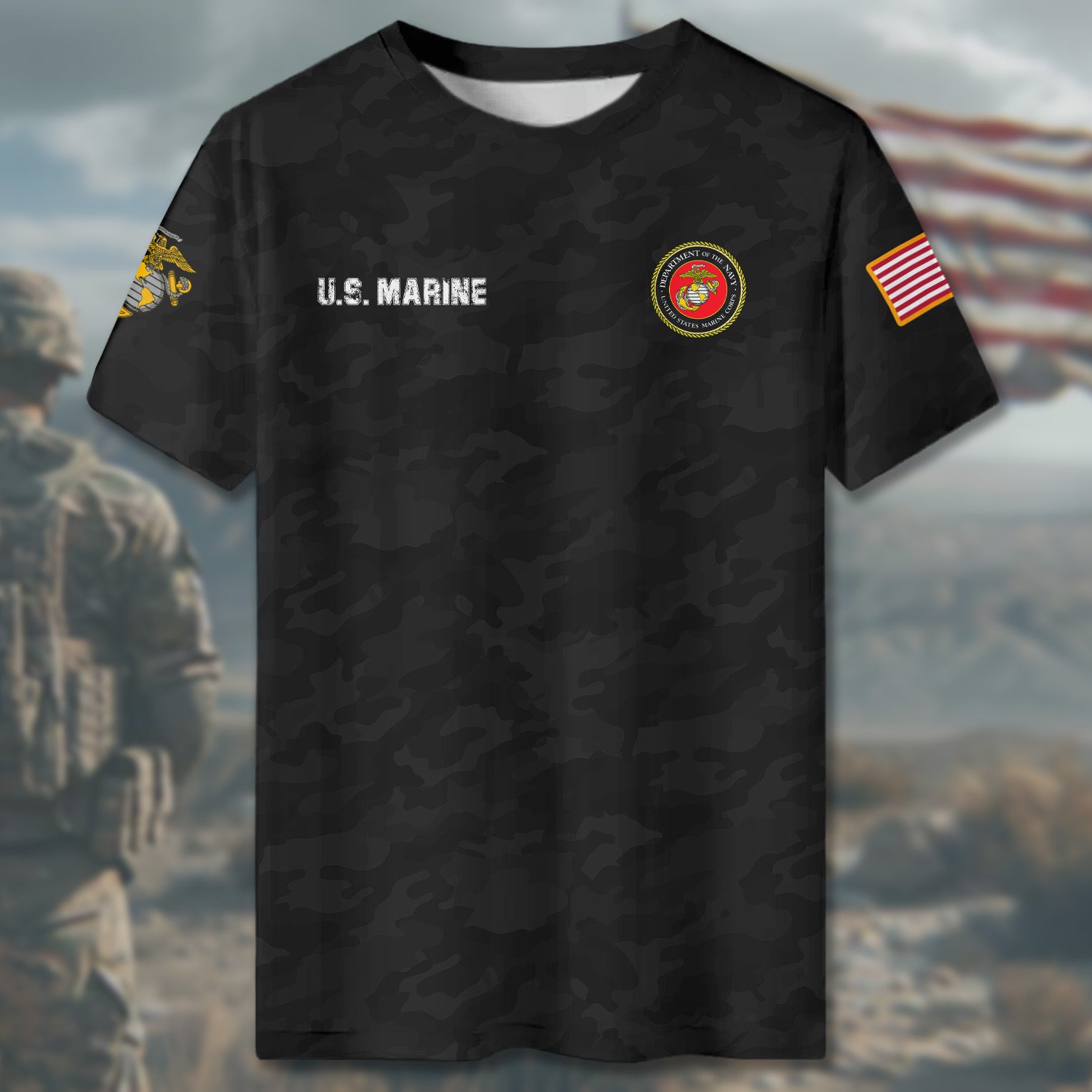 What Doesn’t Kill You Makes You Stronger Except Marines They Will Kill You Veteran Humor Bold All-over Print T-Shirt