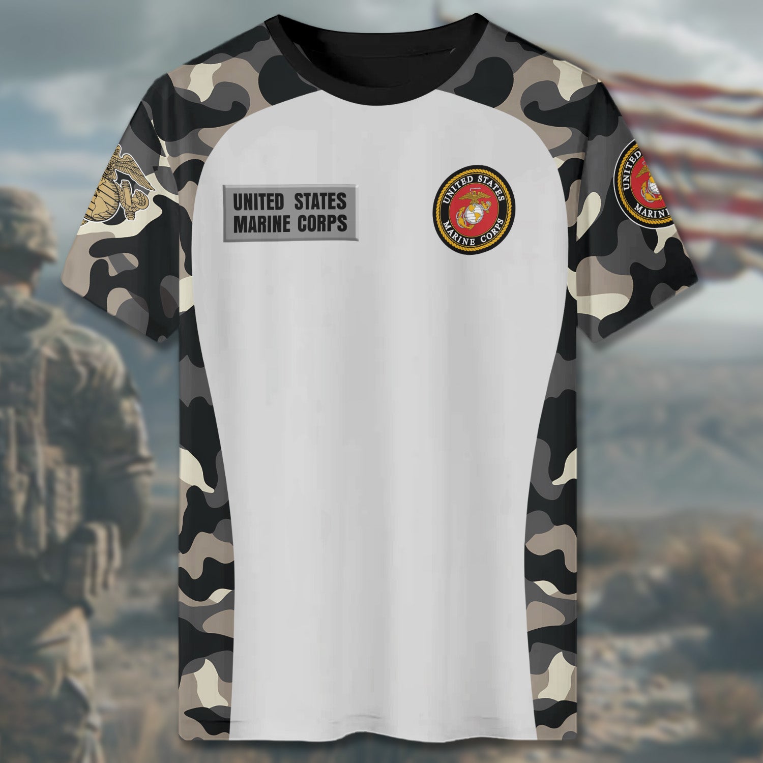 Behind Every Old Veteran Lies a Story That Gave Them No Choice Only Courage and Sacrifice All-over Print T-Shirt