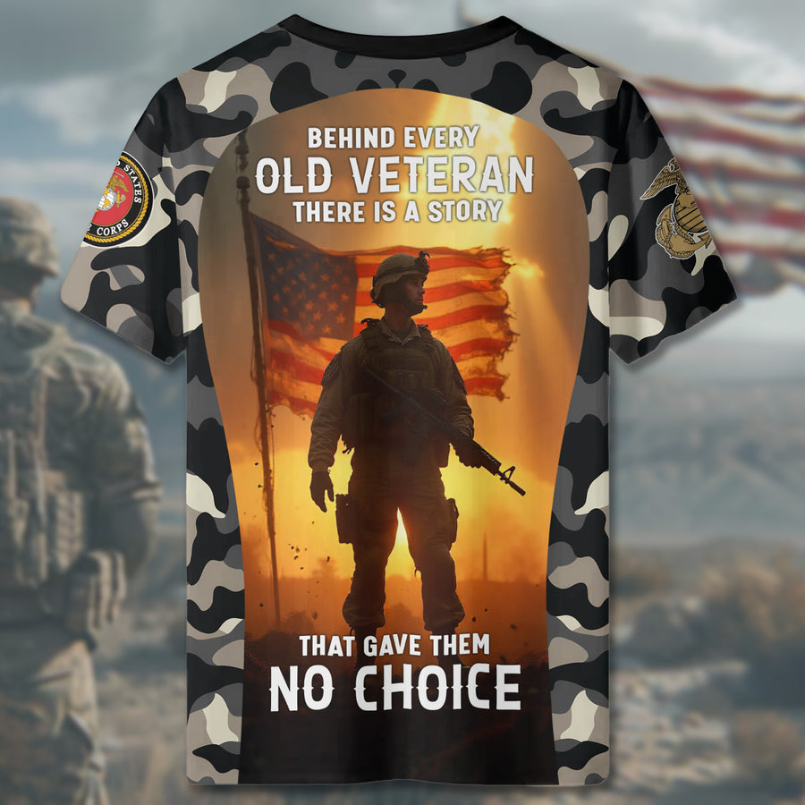 Behind Every Old Veteran All-over Print T-Shirt