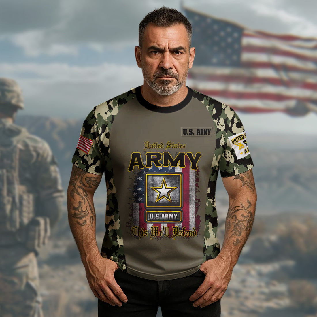 Not All Heroes Wear Capes Some Wear Camouflage Proud Military Veteran Tribute to Real Heroes All-over Print T-Shirt