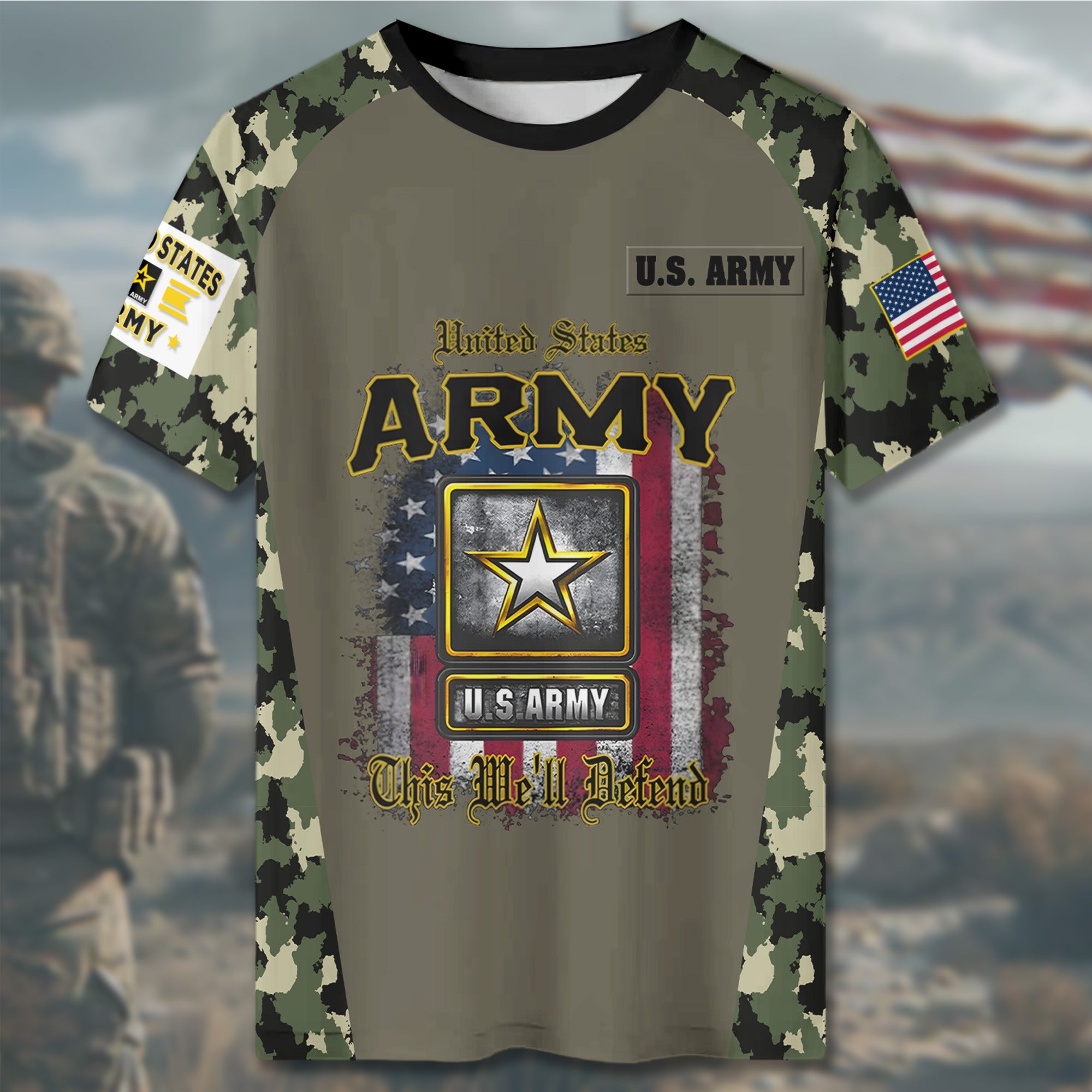 Not All Heroes Wear Capes Some Wear Camouflage Proud Military Veteran Tribute to Real Heroes All-over Print T-Shirt