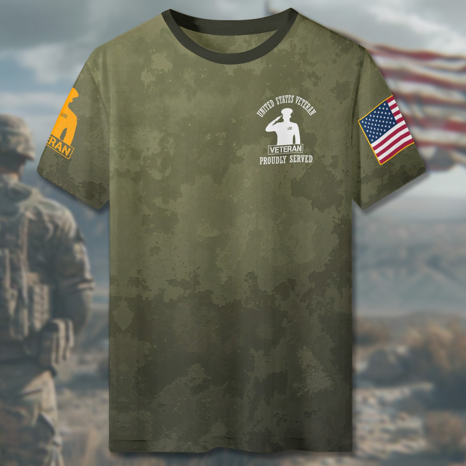 You'll Never Walk Alone Standing Strong with Brotherhood Loyalty and Unbreakable Veteran Spirit All-over Print T-Shirt
