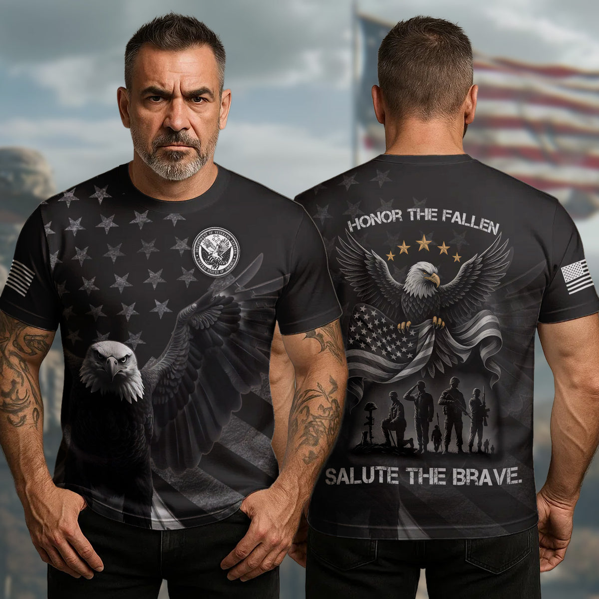 Honor the Fallen Salute the All-over Print T-Shirt Main image