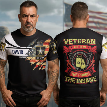 Veteran The All-over Print Personalized T-Shirt