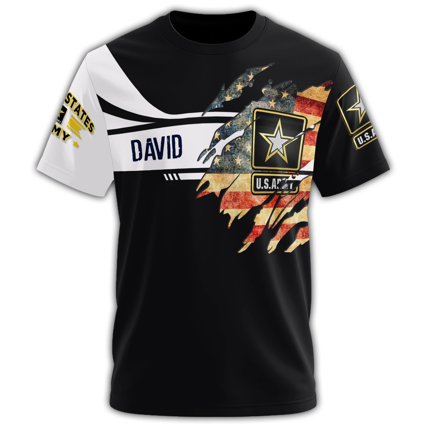 Veteran The Few The Proud The Insane All-over Print Personalized T-Shirt Secondary image