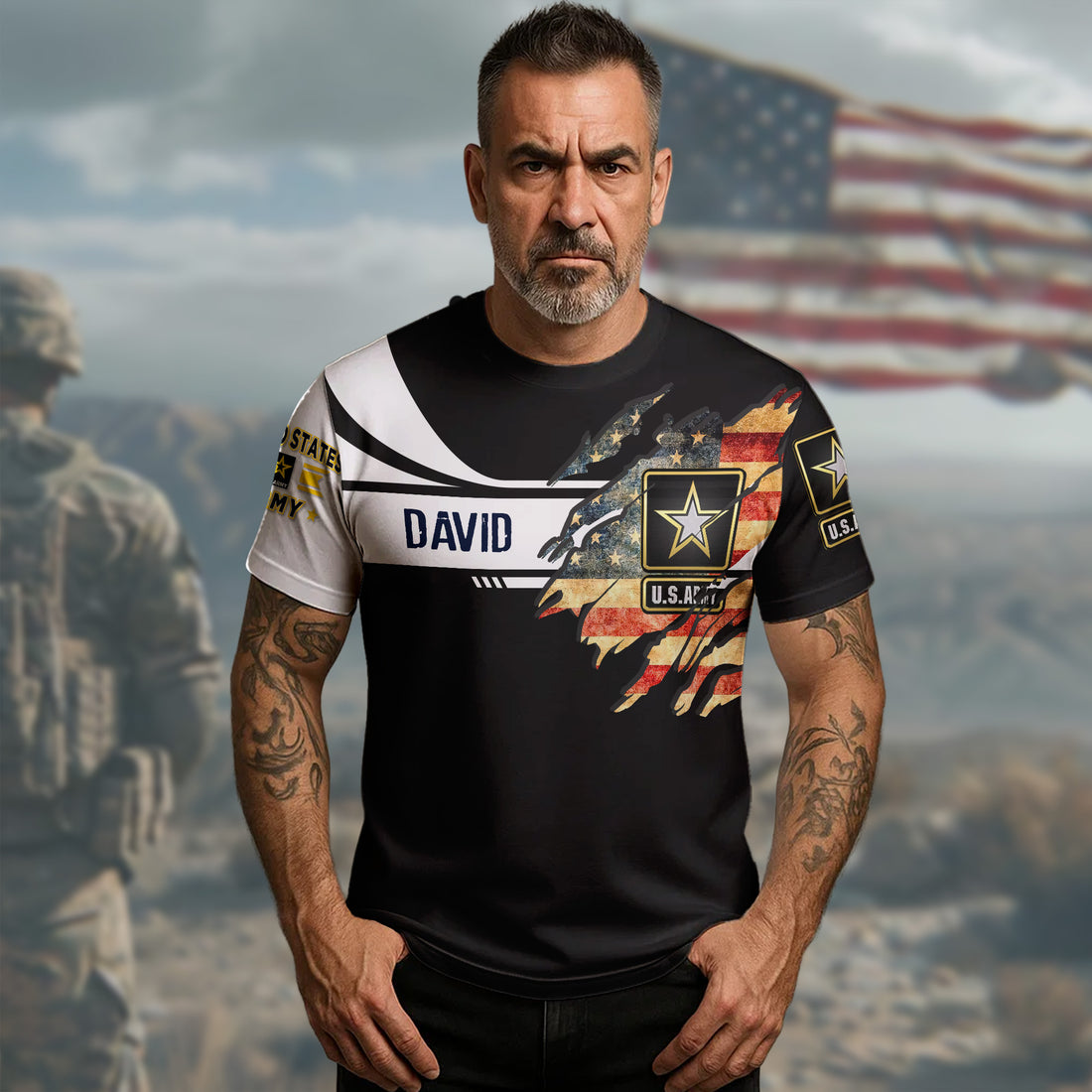 Veteran The All-over Print Personalized T-Shirt