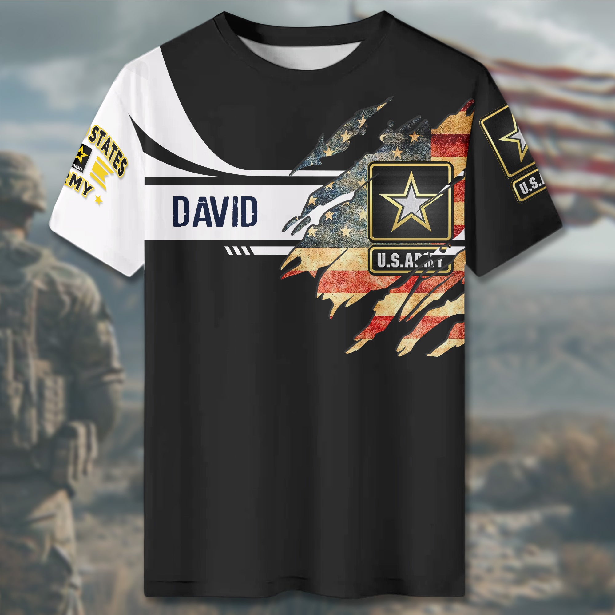 Veteran The All-over Print Personalized T-Shirt