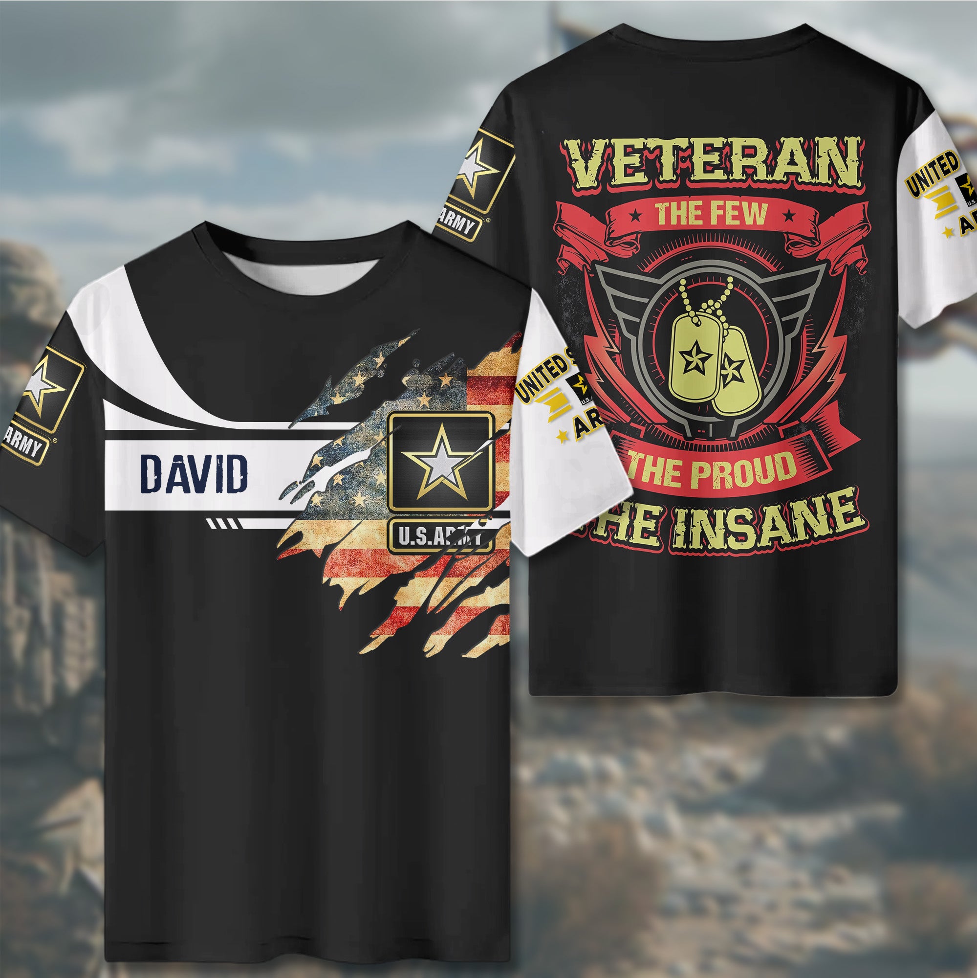 Veteran The All-over Print Personalized T-Shirt