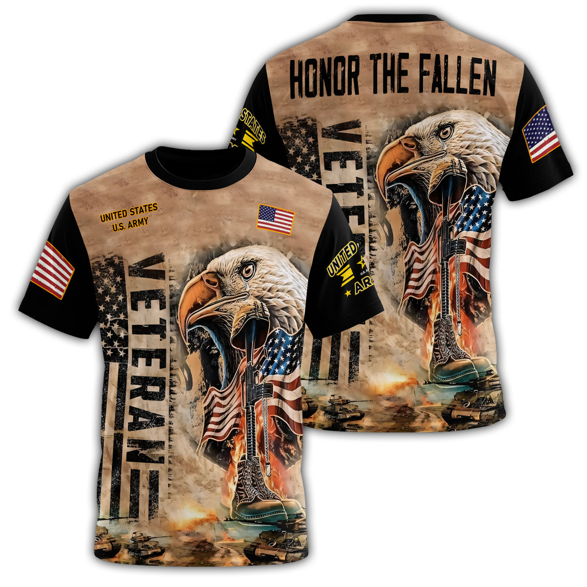 Veteran Honor the Fallen All-over Print T-Shirt Main image