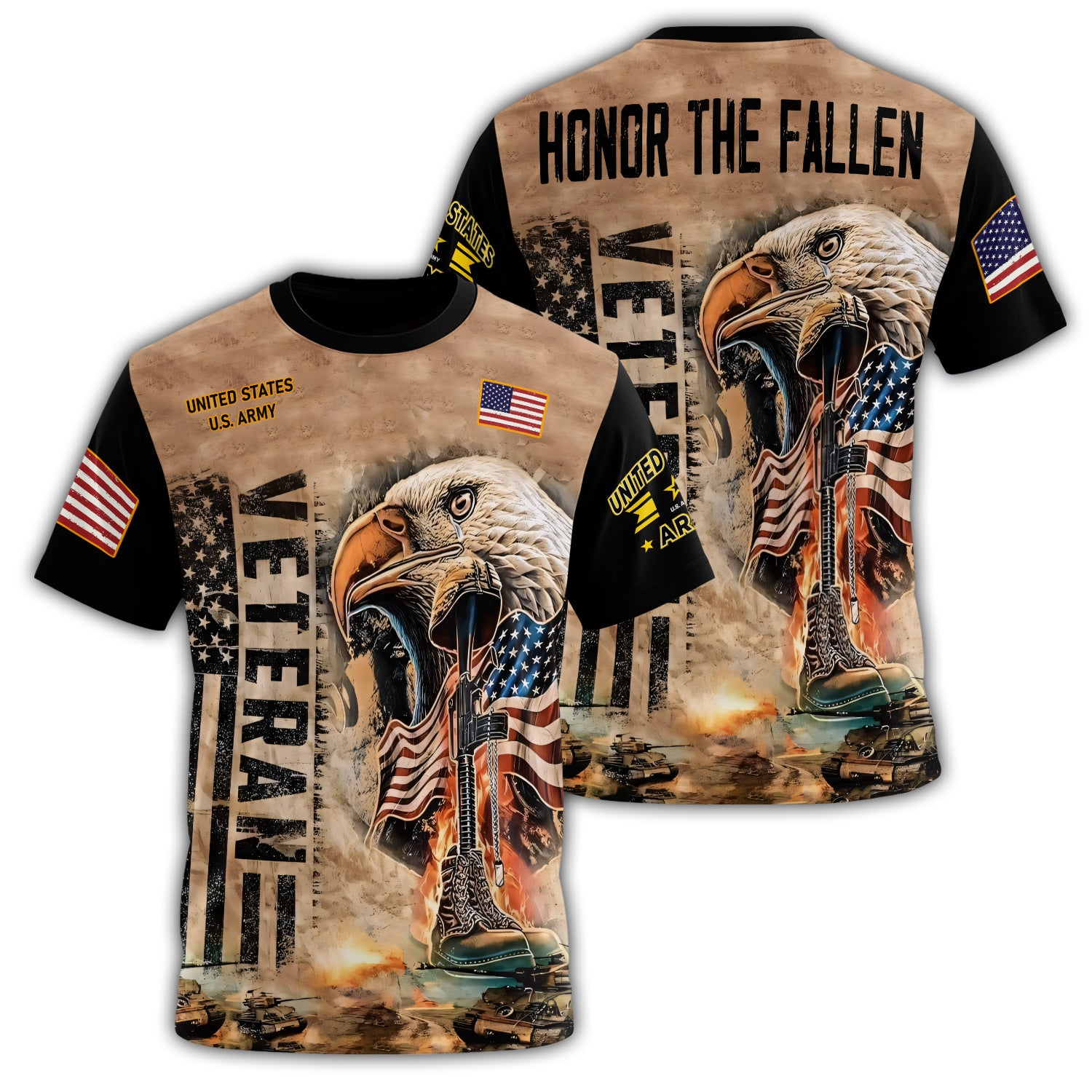 Veteran Honor the Fallen All-over Print T-Shirt